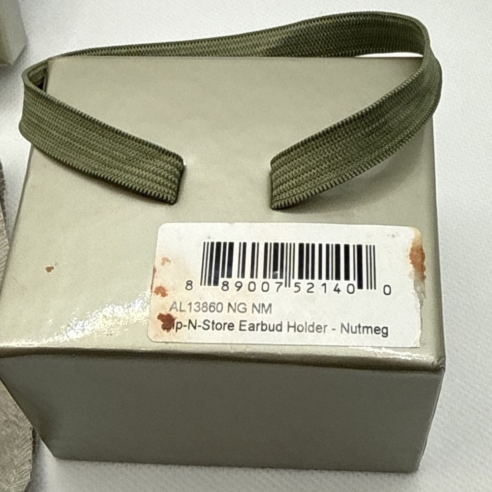 Levenger Zip-n-Store Earbud Accessory Holder Nutmeg Leather Box Issues - Picture 2 of 12